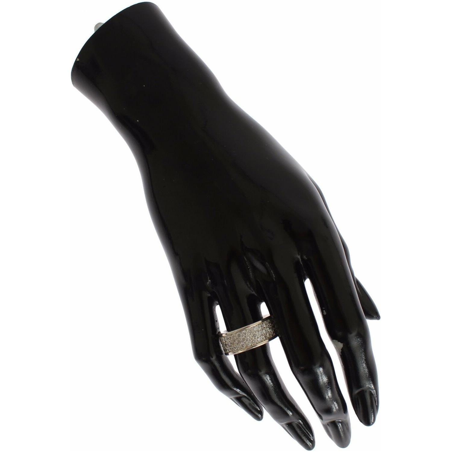 خاتم نيالايا الفضي الرائع المزين بالكريستال