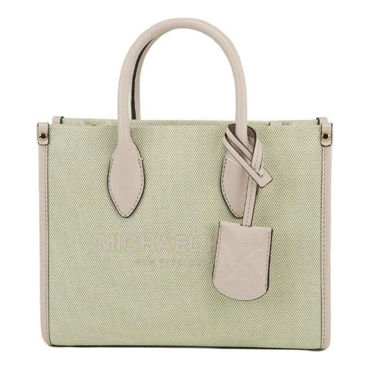 Michael Kors Mirella Small Powder Blush Canvas Shopper Crossbody Handbag Purse 94274