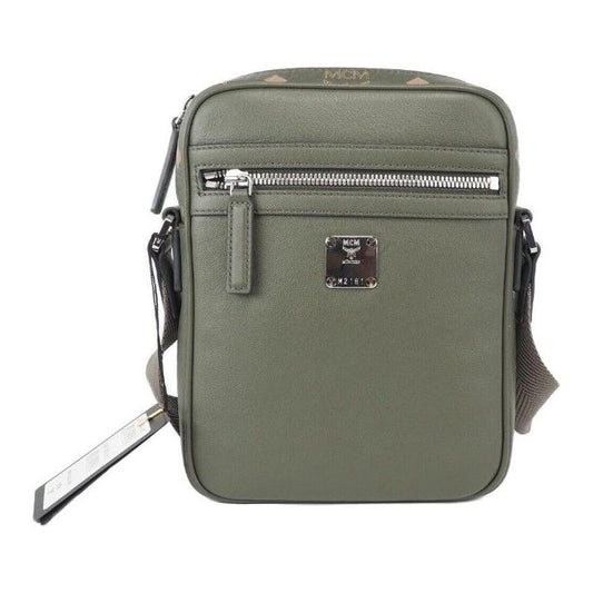 MCM Klassik Mini Sea Turtle Visetos Mixed Leather Multifunction Crossbody Bag Green 103176