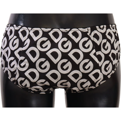 Dolce & Gabbana Multicolor DG Logo Print Slip Bottom Underwear WOMAN SWIMWEAR