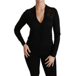 Dolce & Gabbana Black Lace Sweater Cardigan Sweater TSH4440- 38