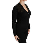 Dolce & Gabbana Black Lace Sweater Cardigan Sweater TSH4440- 38