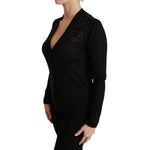 Dolce & Gabbana Black Lace Sweater Cardigan Sweater TSH4440- 38