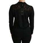Dolce & Gabbana Black Lace Sweater Cardigan Sweater TSH4440- 38