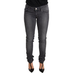 Acht Gray Washed Cotton Slim Fit Low Waist Women Denim Trouser Jeans PAN71796-26