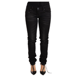 Acht Black Washed Cotton Slim Fit Denim Low Waist Trouser Jeans PAN71810-26