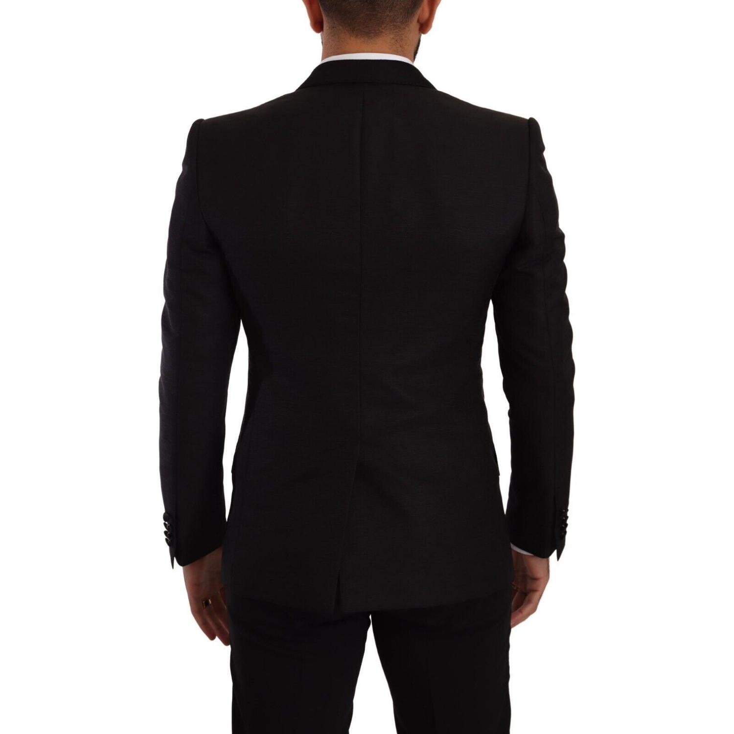 طقم بدلة سوداء بقصّة Slim Fit من Dolce &amp; Gabbana Sicilia
