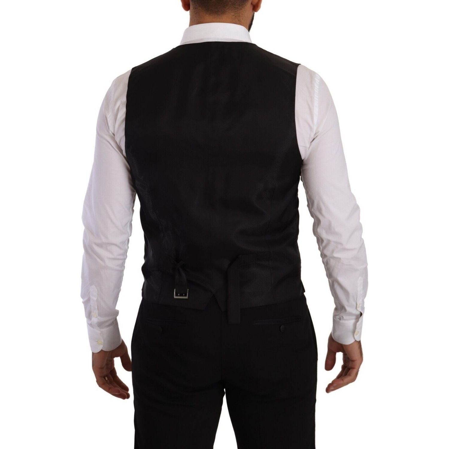 طقم بدلة سوداء بقصّة Slim Fit من Dolce &amp; Gabbana Sicilia