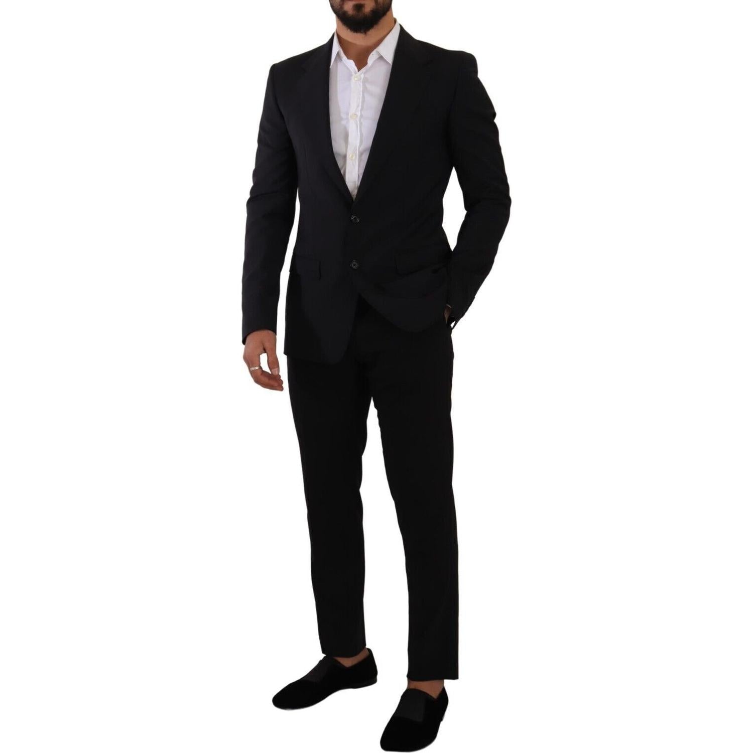سترة مارتيني سوداء أنيقة بقصّة Slim Fit مع فيست من Dolce &amp; Gabbana