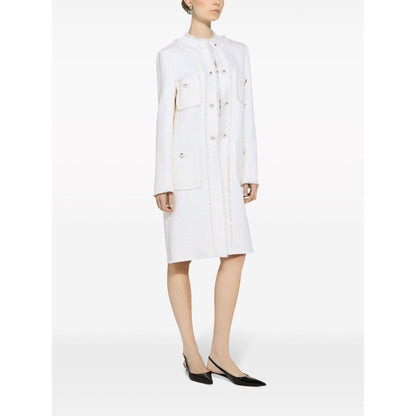 Dolce & Gabbana Single-breasted raschel tweed coat Jackets