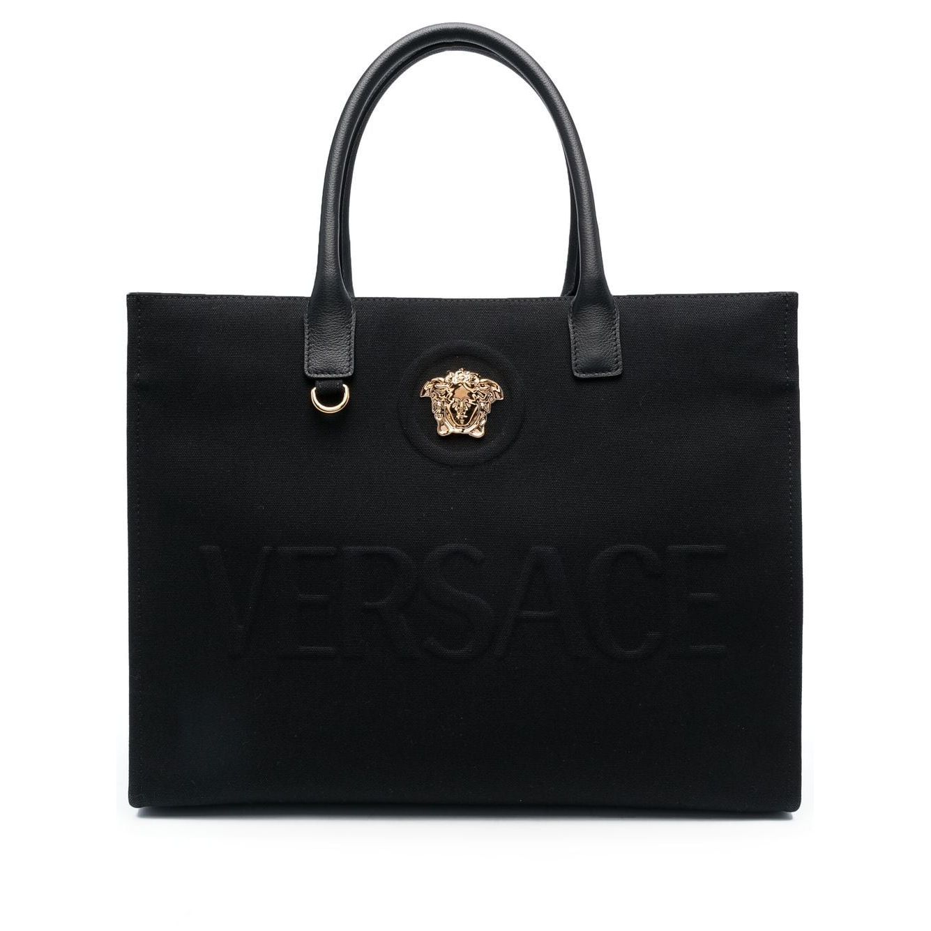 Front view with bag zipped and handles upright.