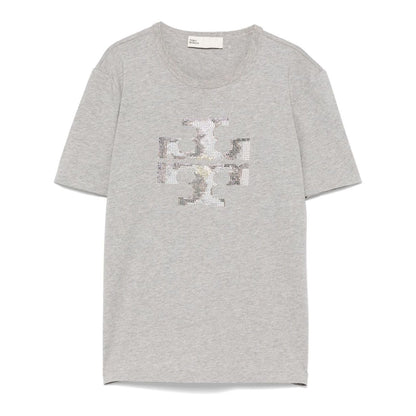 Tory Burch T-shirts and Polos Grey Topwear