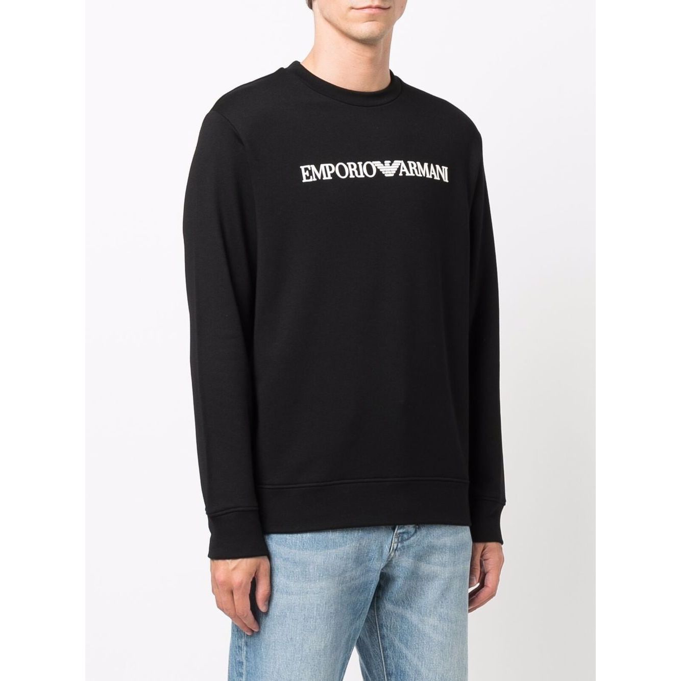 Emporio Armani Modal-blend sweatshirt with logo print