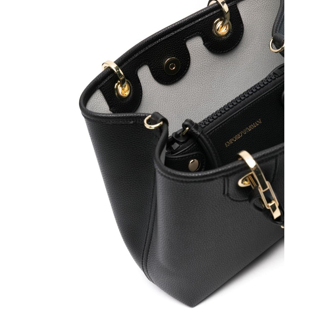 Front view with bag zipped and handles upright.