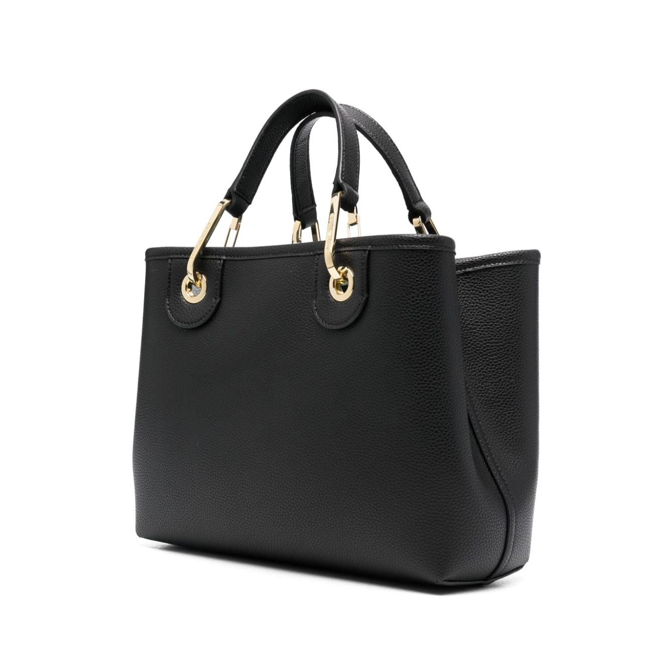 Front view with bag zipped and handles upright.