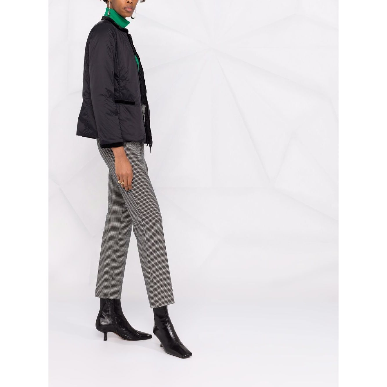 Emporio Armani Nylon reversible guru-collared jacket