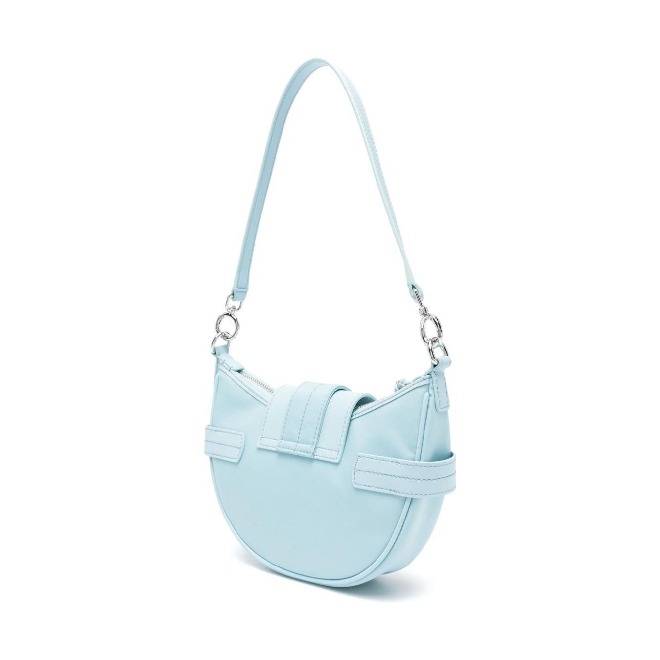 Front view with bag zipped and handles upright.