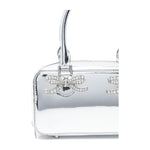 Self-Portrait mini leather tote bag RS25-301SILVER-P25
