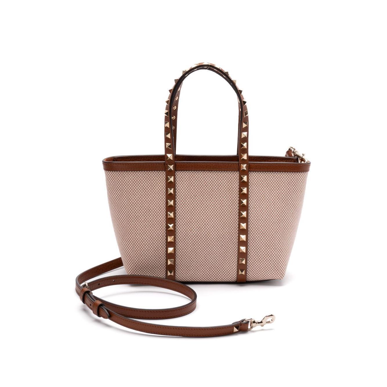 Valentino Garavani Rockstud canvas mini tote bag WB0R05QCERDV-P25