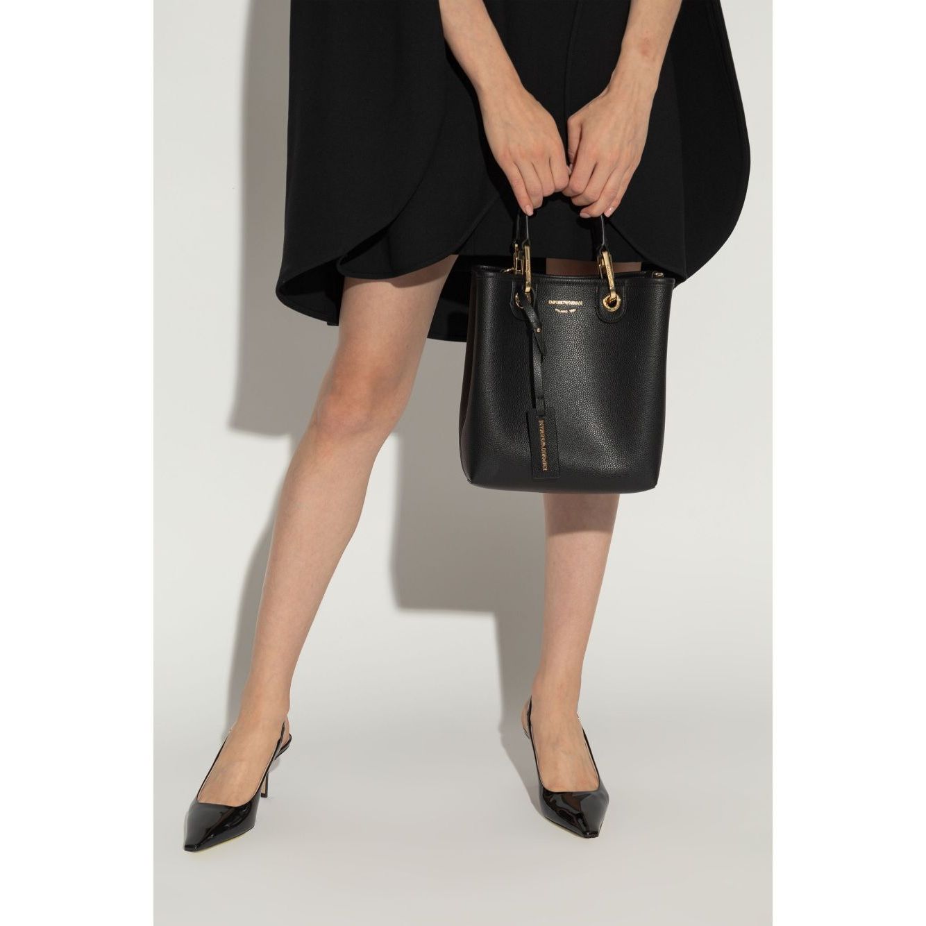 Emporio Armani Deer-print MyEA vertical shopper bag