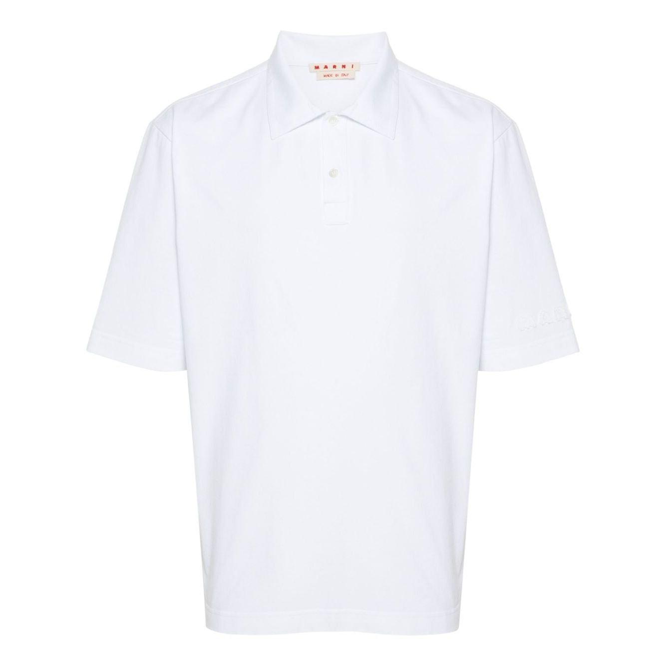 Marni logo-patch polo shirt Topwear