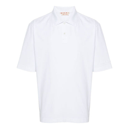 Marni logo-patch polo shirt Topwear