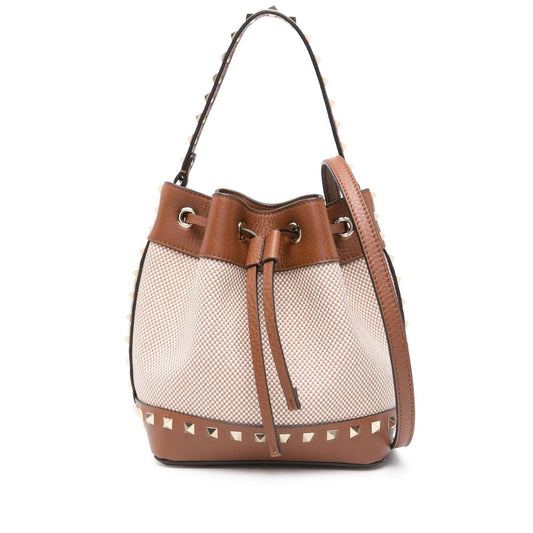 Valentino Garavani Rockstud canvas bucket bag WB0R11QCERDV-P25