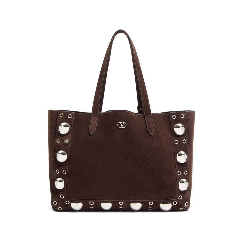 Valentino Garavani Medium Nellcôte Suede Shopping Bag WB0R79JET0TO-P25