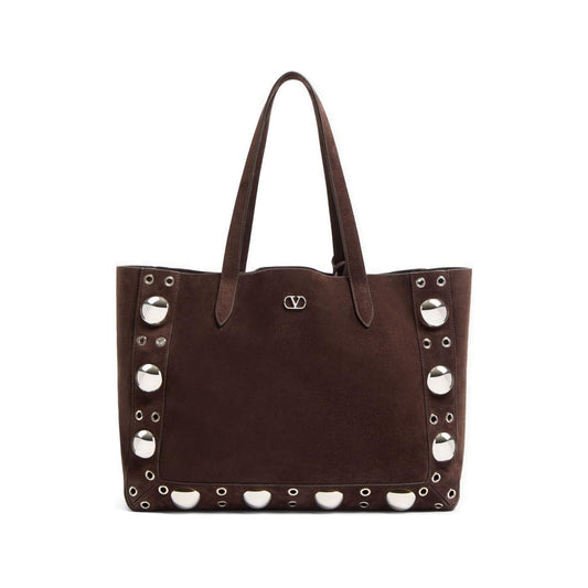 Valentino Garavani Medium Nellcôte Suede Shopping Bag WB0R79JET0TO-P25