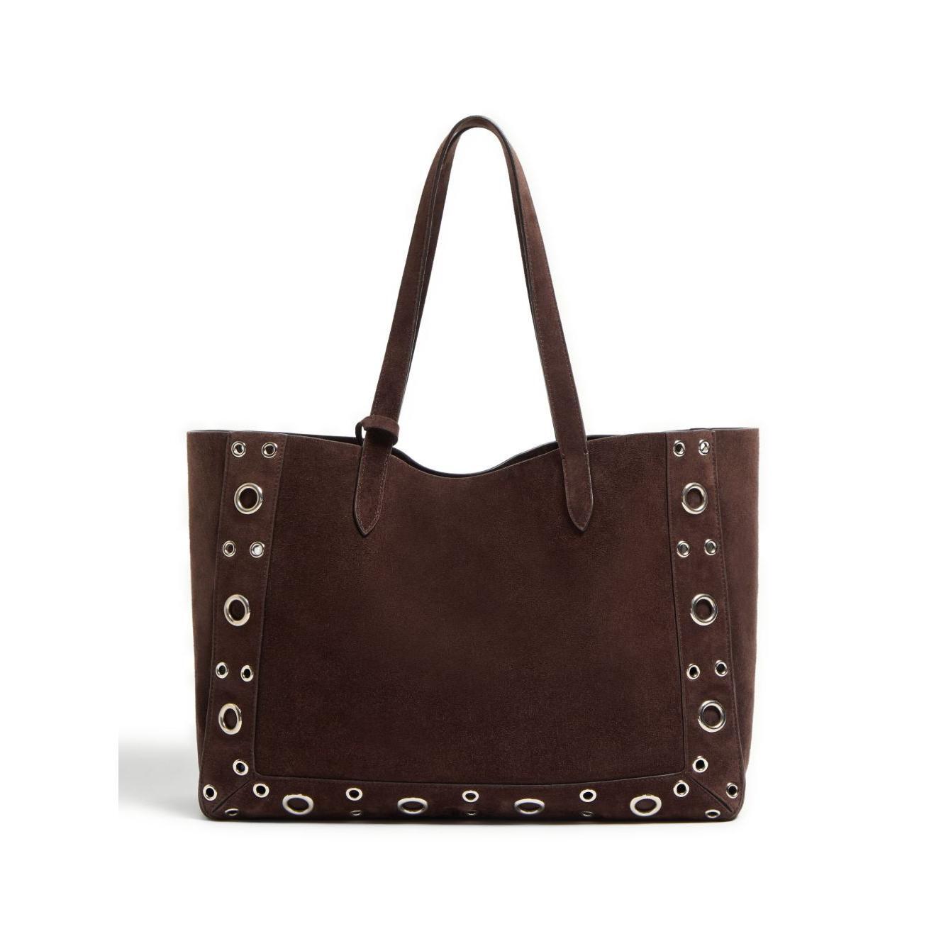 Valentino Garavani Medium Nellcôte Suede Shopping Bag WB0R79JET0TO-P25