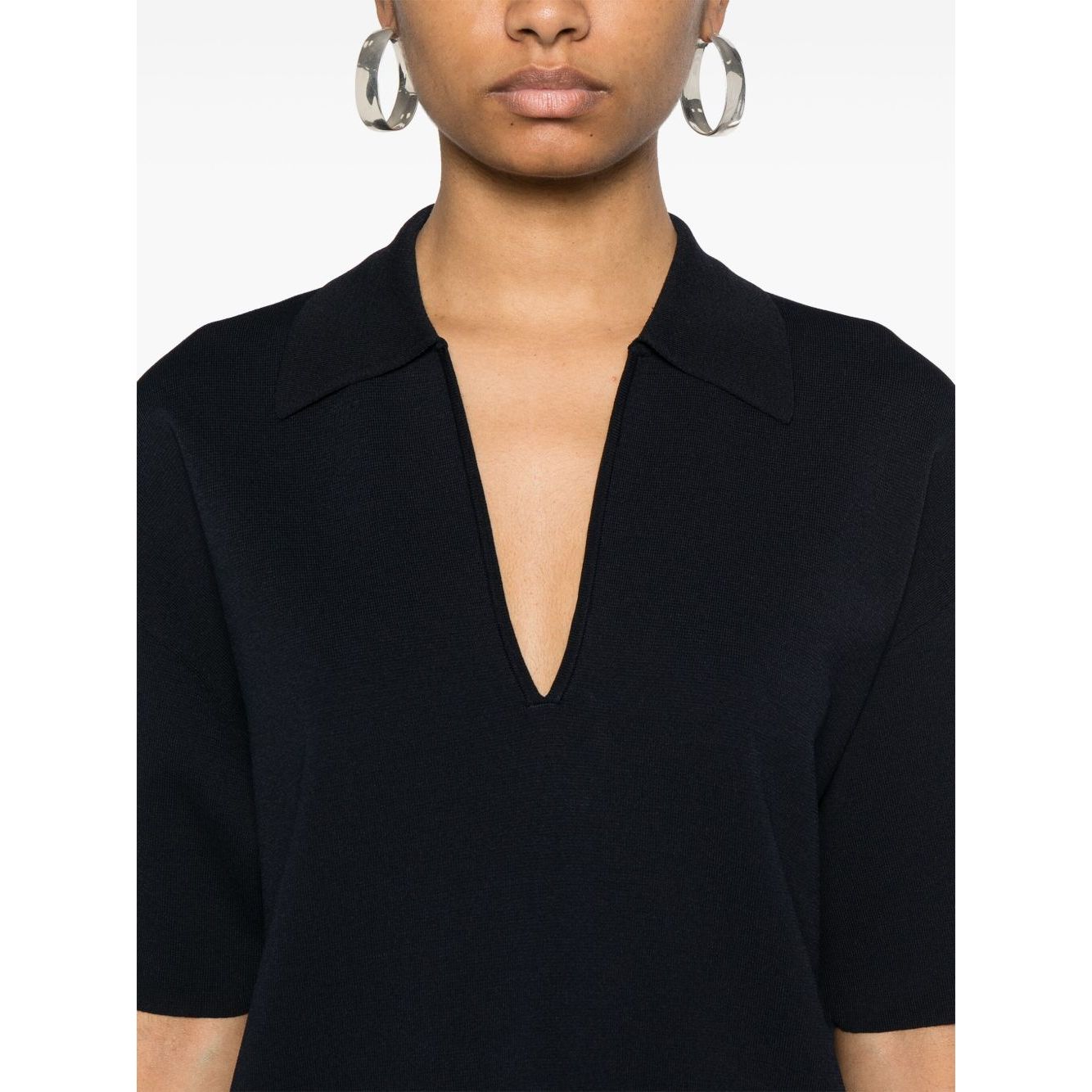 Parosh mini dress with collar detail and V-neckline