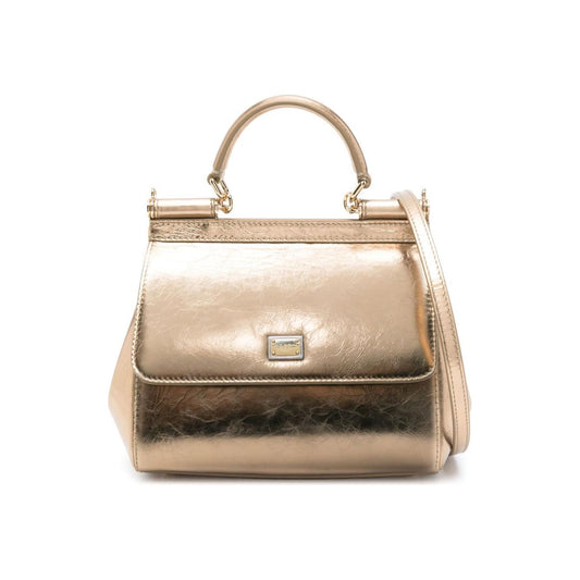 Dolce & Gabbana Sicily metallic leather tote bag