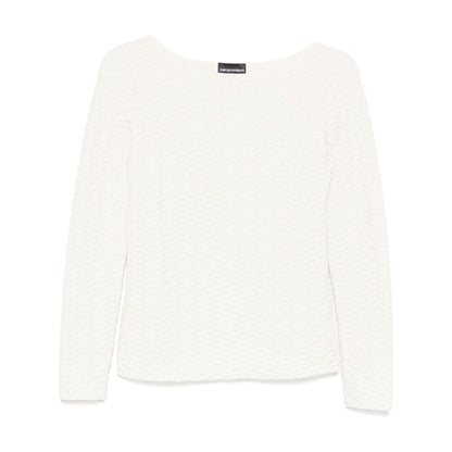 Emporio Armani Jacquard boat-neck top