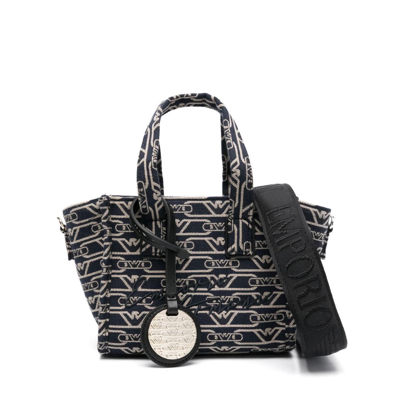 Front view with bag zipped and handles upright.