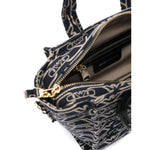 Emporio Armani Small tote bag in all-over monogram jacquard canvas EW000371AF12993FB237-P25