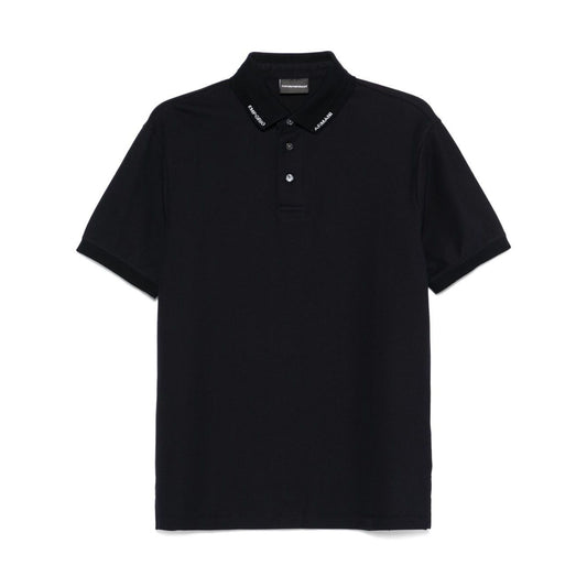 Emporio Armani Jersey polo with logo collar