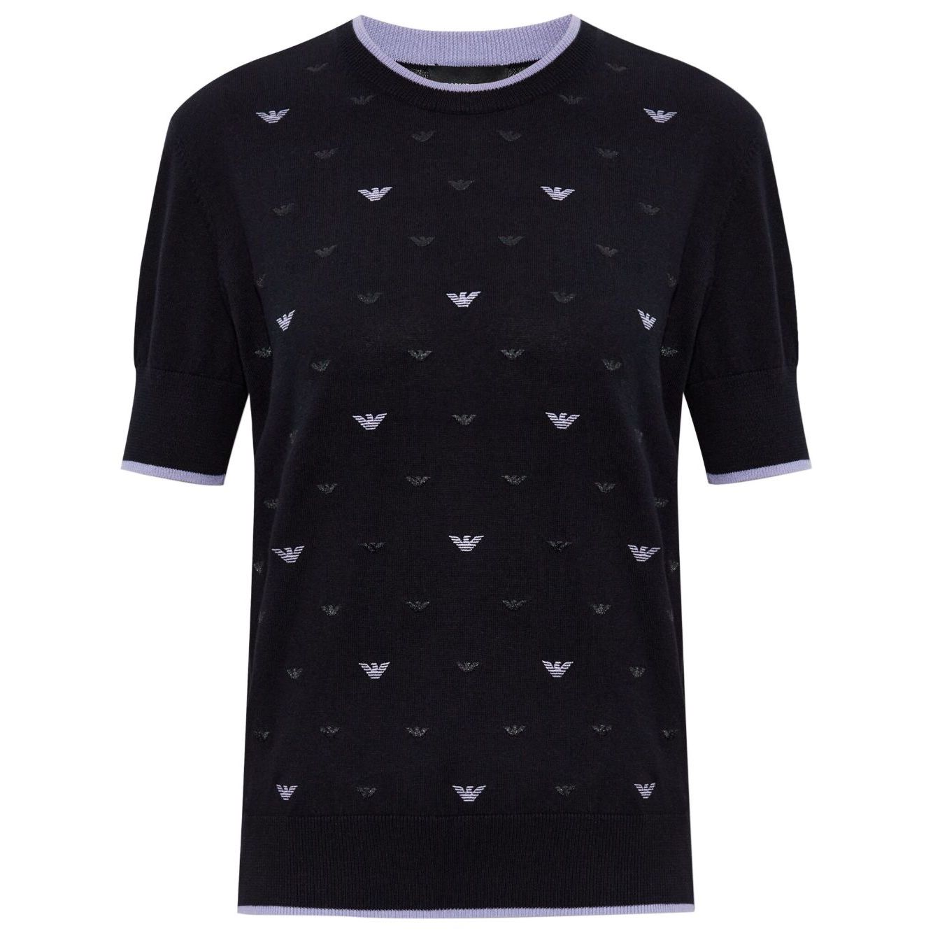 Emporio Armani Jumper with all-over micro eagle embroidery