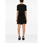 Emporio Armani Short dress with gathered waist and belt in flowing crepe EW000835AF12516UC001-P25