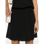 Emporio Armani Short dress with gathered waist and belt in flowing crepe EW000835AF12516UC001-P25