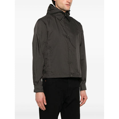 Emporio Armani Blouson with internal nylon bib jacquard all-over lettering Jackets