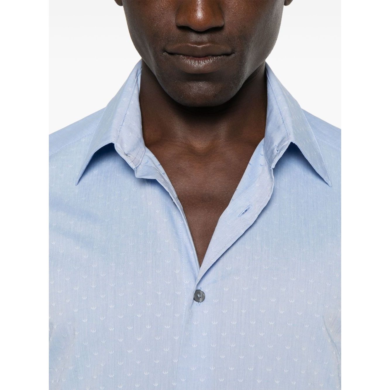Emporio Armani Shirts Clear Blue Shirts