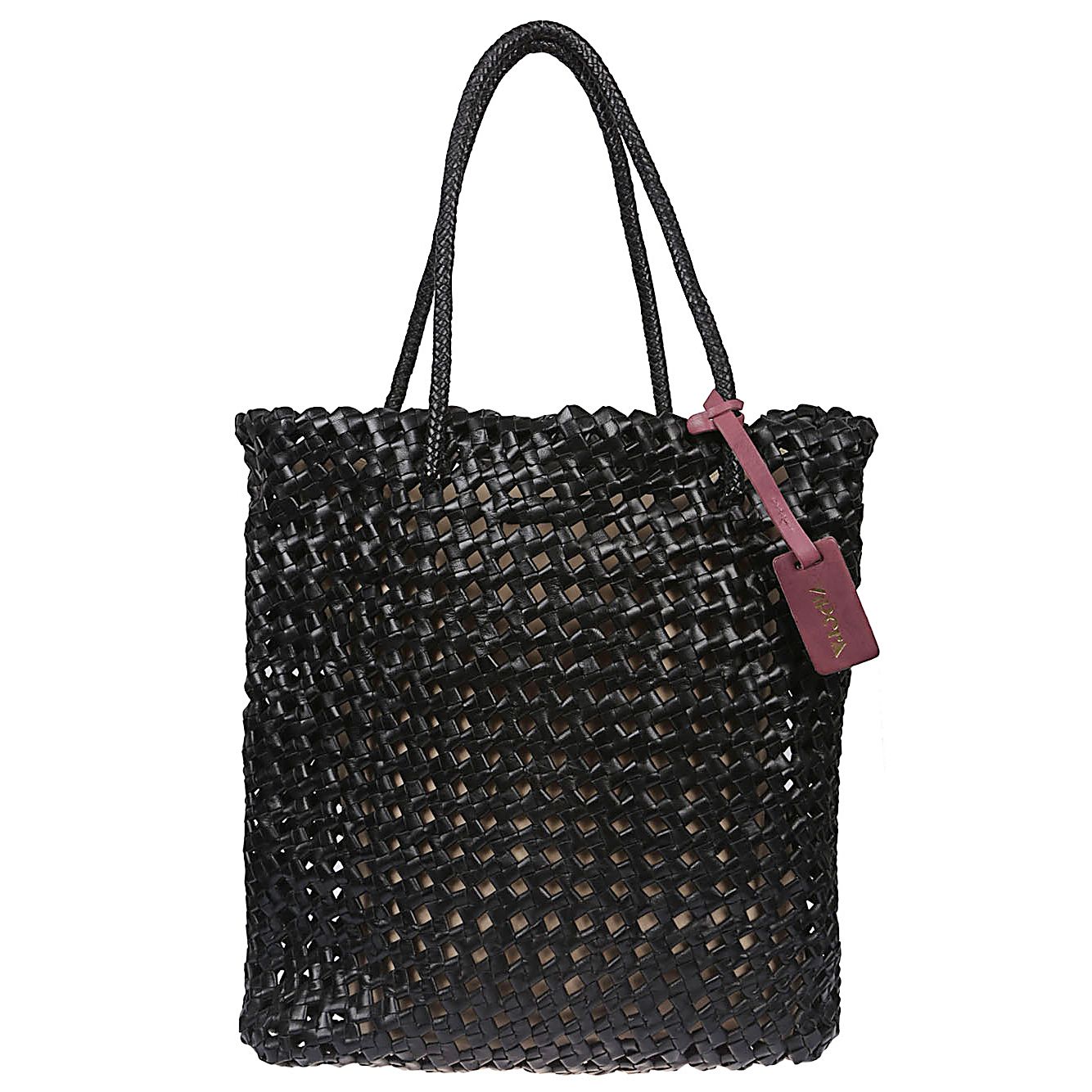 Front view with bag zipped and handles upright.
