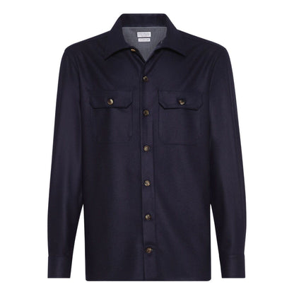 Brunello Cucinelli Shirts Blue Shirts