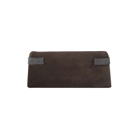 Brunello Cucinelli Essence pouch bag in suede with precious bands MBDLD2746PC7284-AI25