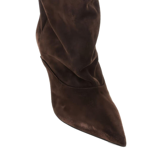 Paris Texas brown suede leather Boots PX1685XV0SNCIOCCOLATOBLACK-AI25