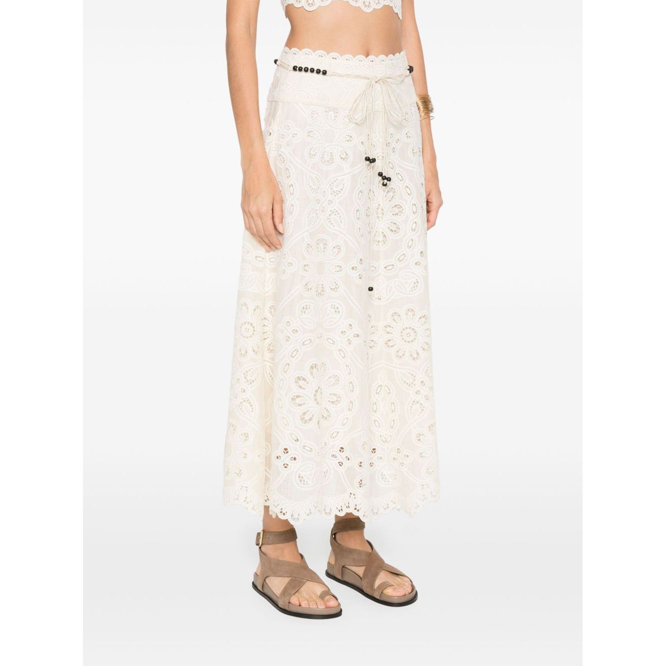Zimmermann Rhiannon embroidered skirt