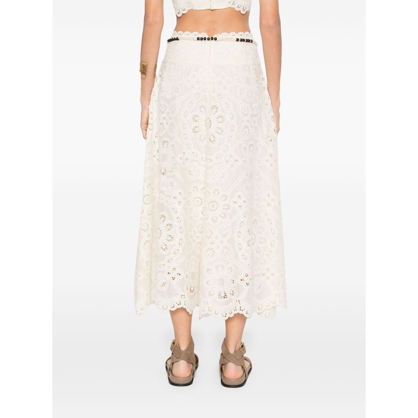 Zimmermann Rhiannon embroidered skirt