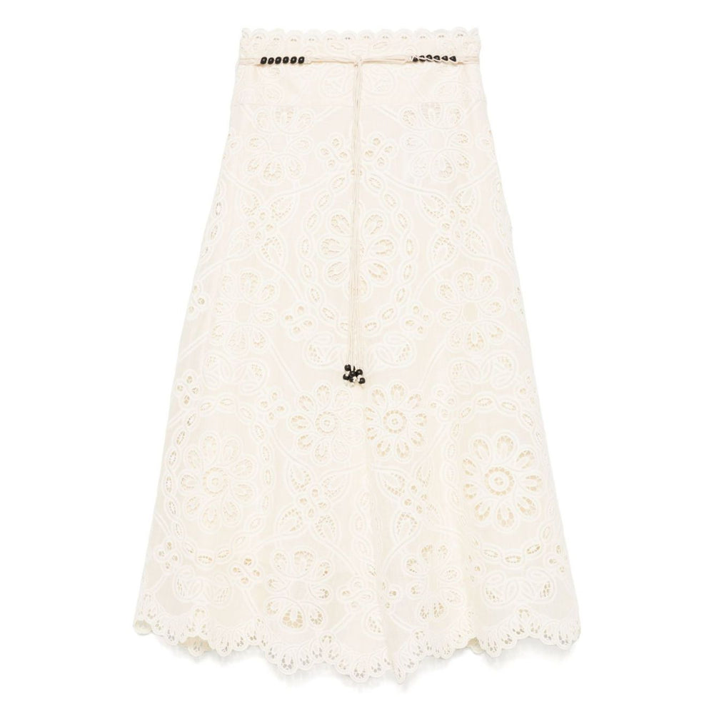 Zimmermann Rhiannon embroidered skirt