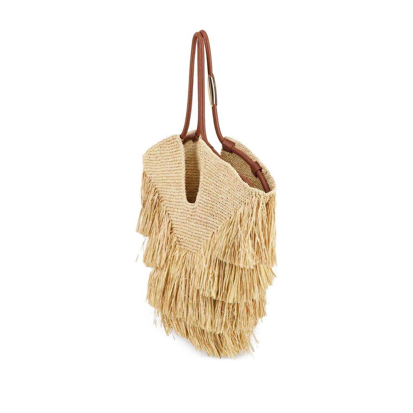 Zimmermann Goldentime medium raffia tote bag 4469XS25A2NAT-AI25