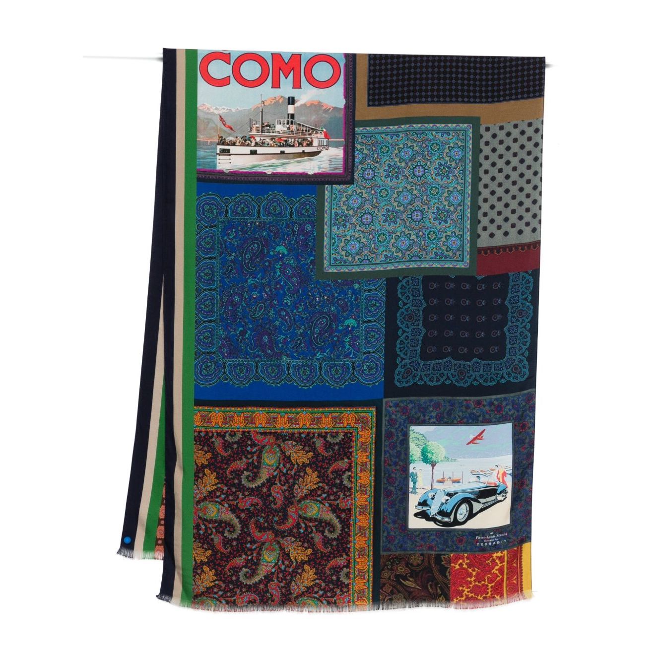 Pierre Louis Mascia Lago di Como silk printed scarf